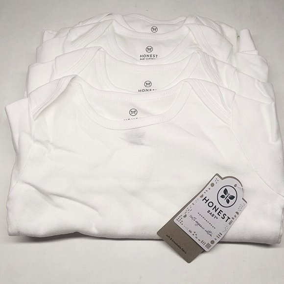 COPY - Honest Baby Long Sleeve 100% Organic Cotton Body Suit 12 Months 4pc - Picture 2 of 3